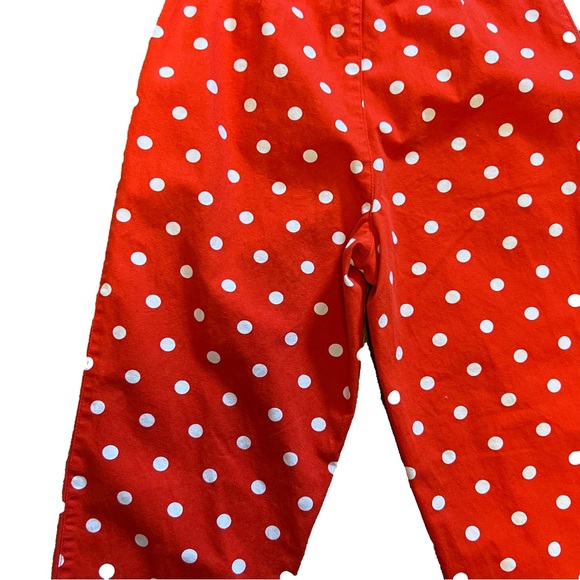 Vintage Emanuelle high waisted cropped red polka dot pants. - Picture 2 of 7